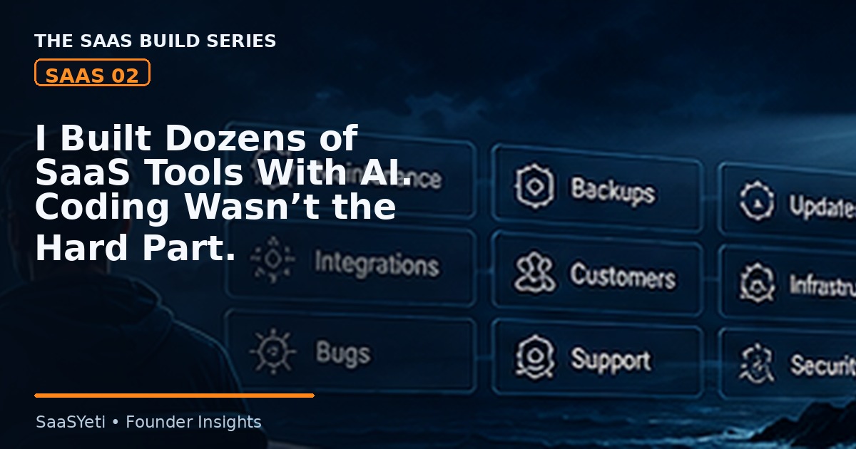 I Built Dozens of SaaS Tools With AI. Coding Wasn’t the Hard Part.
