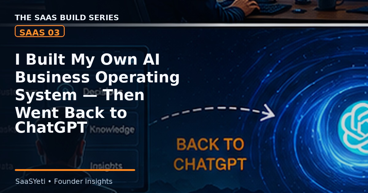 I Built My Own AI Business Operating System — Then Went Back to ChatGPT