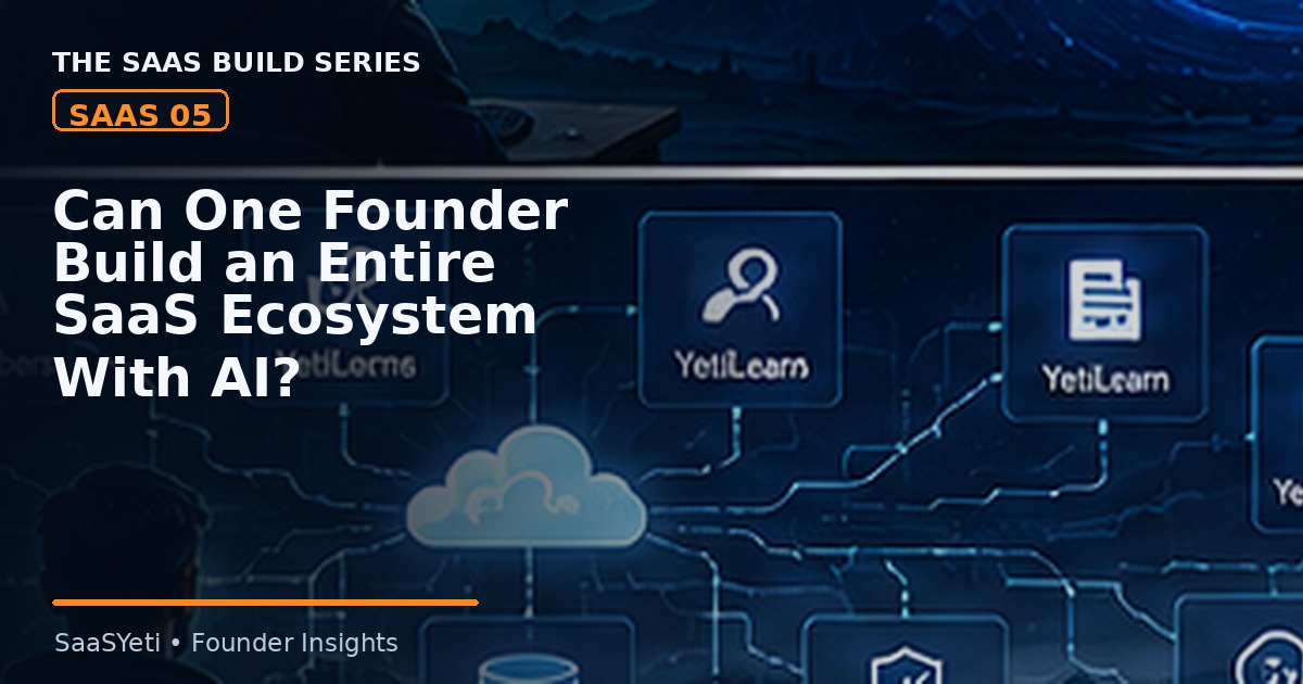 Can One Founder Build an Entire SaaS Ecosystem With AI?