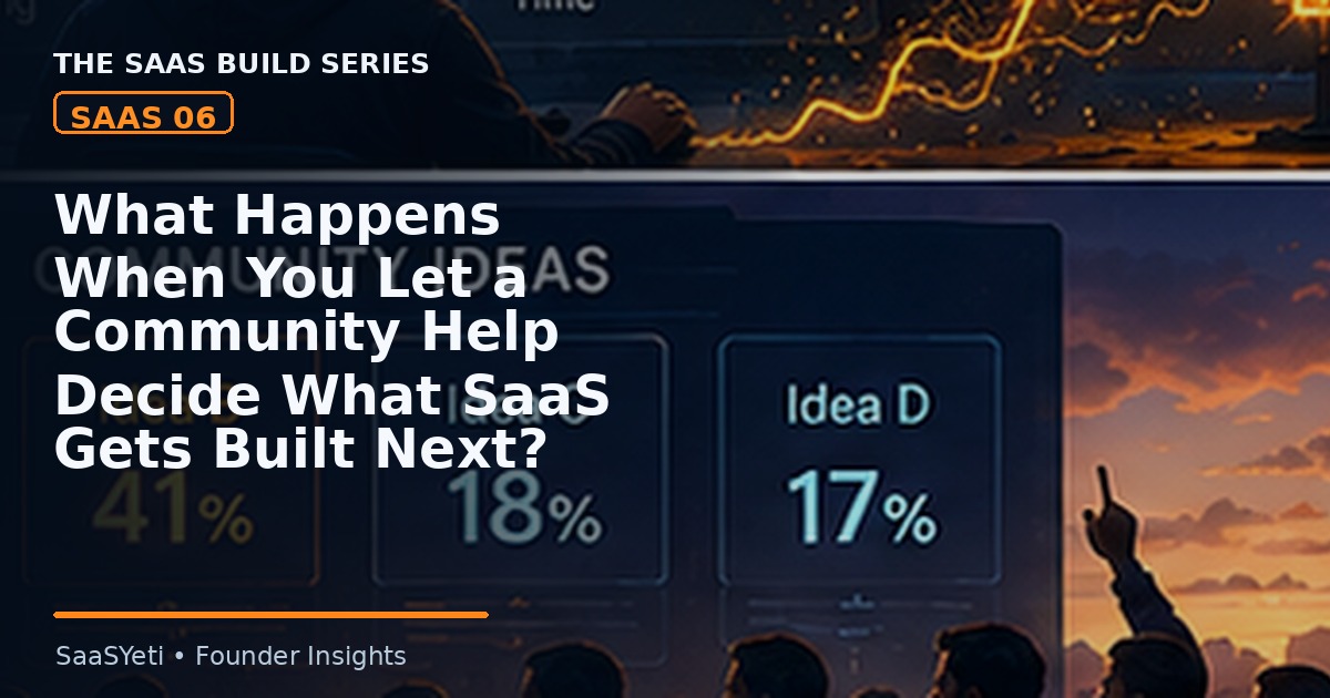 What Happens When You Let a Community Help Decide What SaaS Gets Built Next?